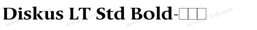 Diskus LT Std Bold字体转换